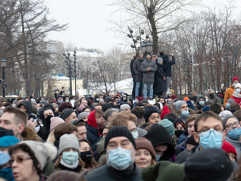 Life: задержанных на акции протеста в Москве 31 января будут отвозить в соседние города